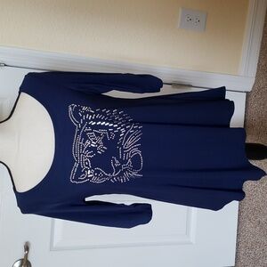 NEW Navy Top With Tiger